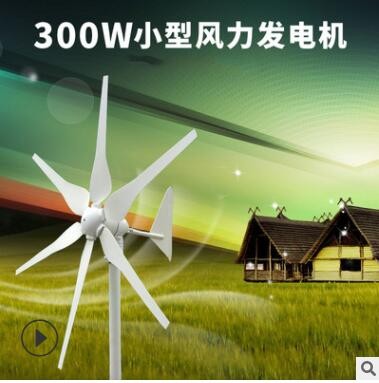 廠家批發(fā)300W風力發(fā)電機風光互補路燈監(jiān)控12V用風機家用風電設備