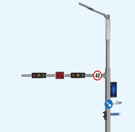 廠家定制綜合桿 多桿合一 智慧路燈桿交通信號燈桿監控用桿
