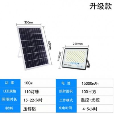 新農村家用太陽能投光燈滿天星太陽能路燈led戶外照明高亮庭院燈