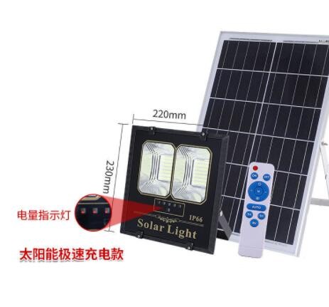 LED太陽能投光燈戶外路燈外貿新款防水庭院燈泛光燈solar light